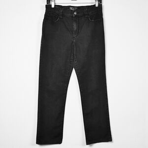 NYDJ Black Denim Jeans Rhinestone Back Pockets Size 6